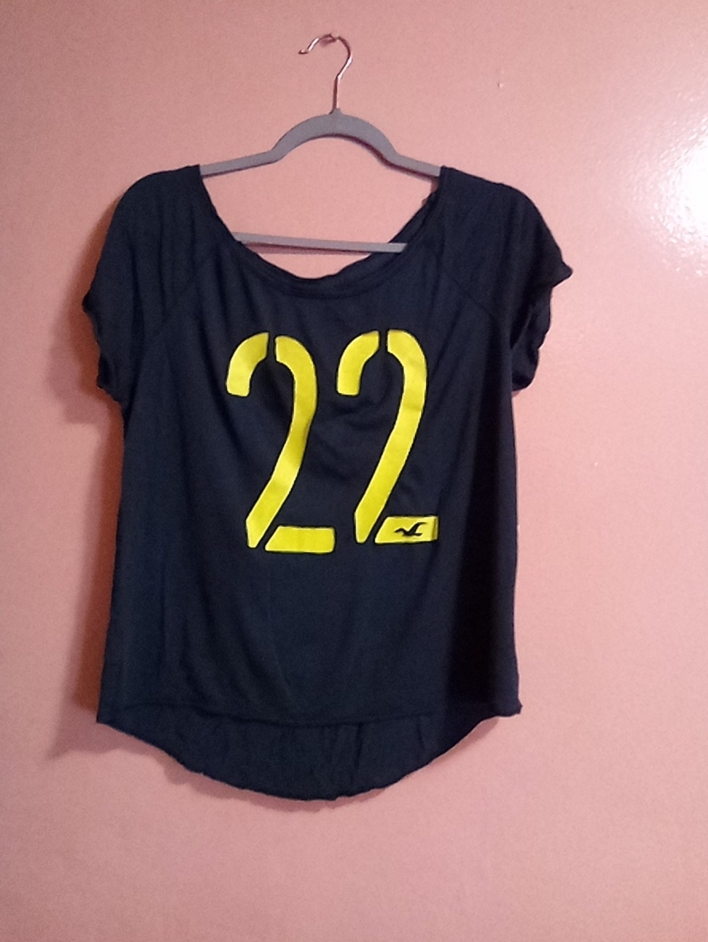 Hollister Blue Graphic Short Sleeve Tee ( Bag Z )